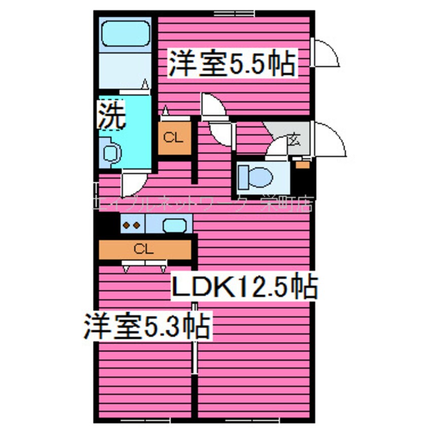 間取図 カムイサカエマチ
