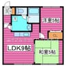 レジデンス46 2LDKの間取り