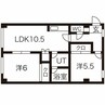 ベルヴィ新道 2LDKの間取り