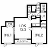 クレマチス６ 2LDKの間取り