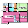 北45東7　一棟二戸建 2LDKの間取り