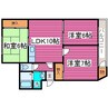 十一屋マンション 3LDKの間取り