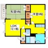 リッチビラ 2LDKの間取り