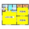 四条プラザ 2LDKの間取り
