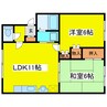 アーバンコート屯田III 2LDKの間取り