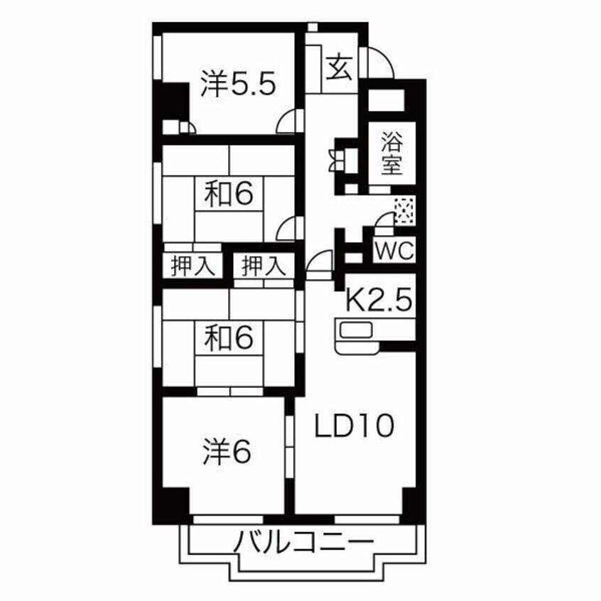 間取図 札幌市営地下鉄南北線/麻生駅 徒歩7分 6階 築34年