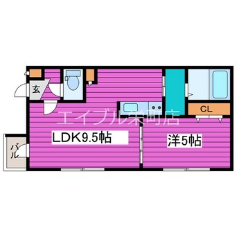 間取図 札幌市営地下鉄東豊線/栄町駅 徒歩3分 4階 築6年