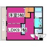 ラ・リベルタ 1LDKの間取り