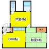 竹田マンション 2DKの間取り