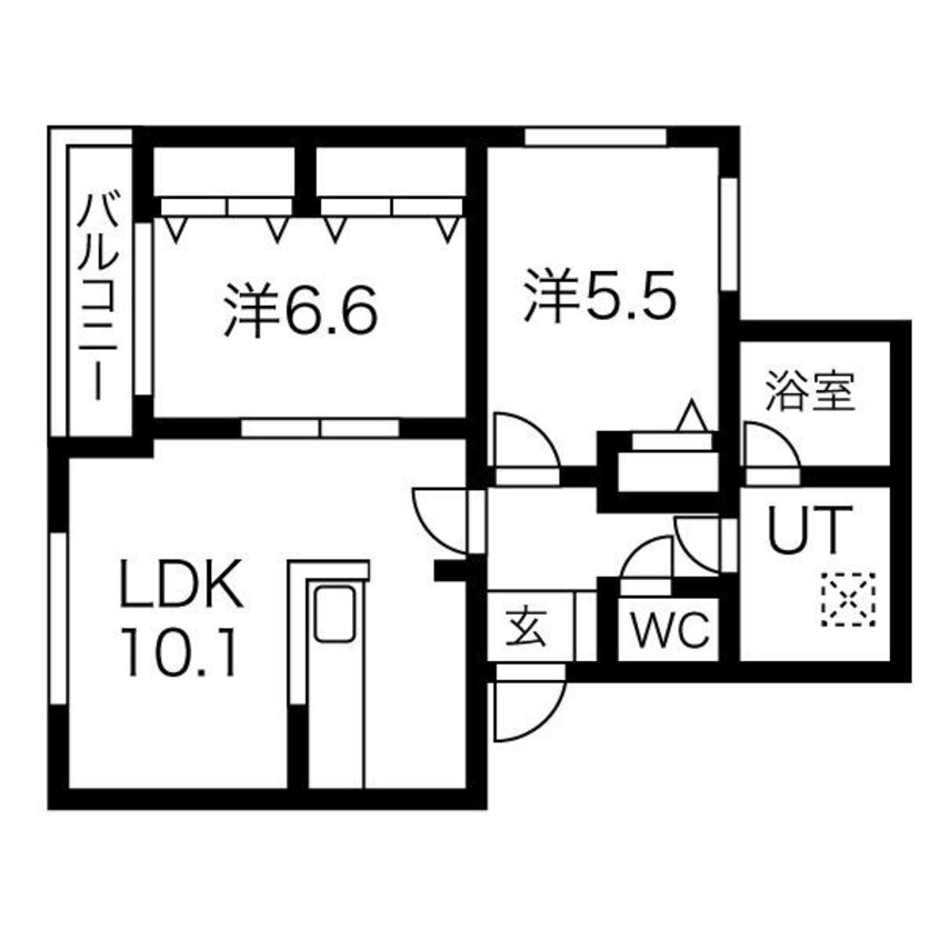 間取図 メニーズコート新道東