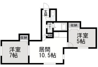 間取図 札幌市営地下鉄東豊線/栄町駅 徒歩5分 2階 築27年