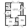 アイリス 2LDKの間取り