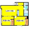 セトル・ドルフィン 2LDKの間取り
