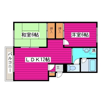 間取図 札幌市営地下鉄東豊線/栄町駅 徒歩11分 2階 築22年