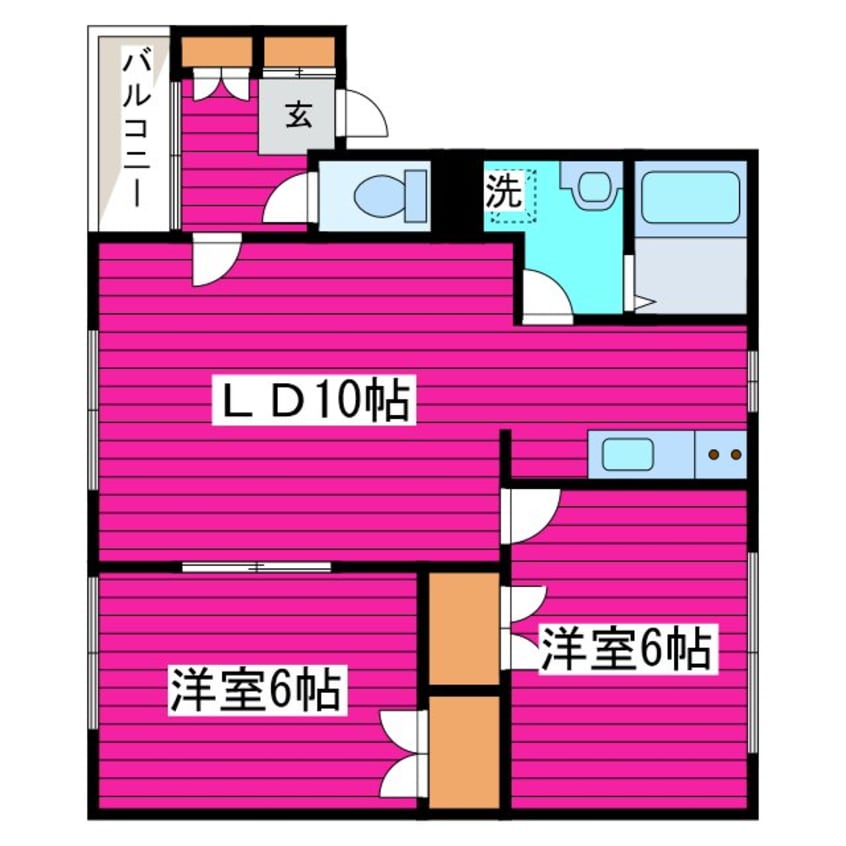 間取図 札幌市営地下鉄東豊線/元町駅 徒歩53分 3階 築26年