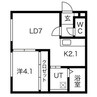 エルヴィータ 1LDKの間取り