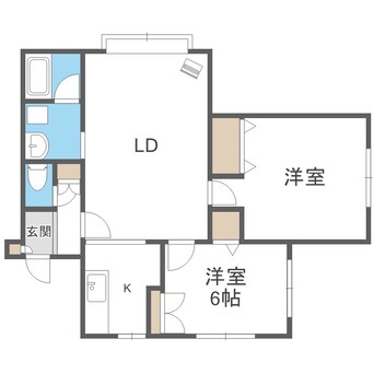 間取図 札沼線<学園都市線>/篠路駅 徒歩13分 1階 築19年