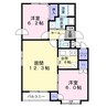 メゾン・ド・フローラ 2LDKの間取り