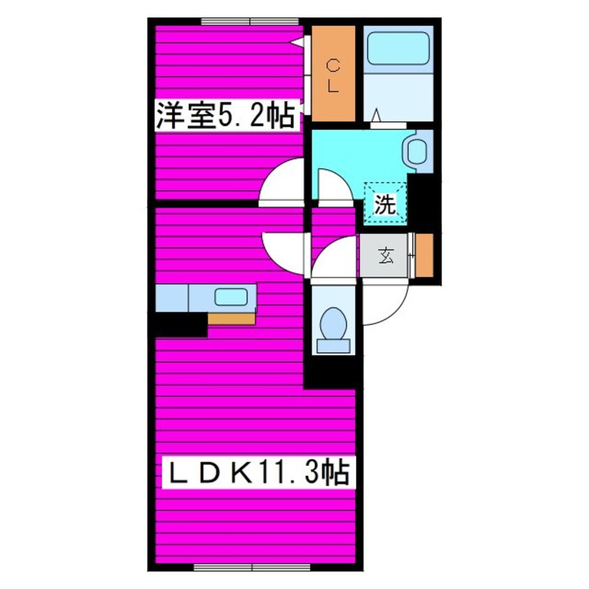 間取図 札幌市営地下鉄東豊線/栄町駅 徒歩14分 1階 築5年