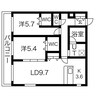 函館本線/手稲駅 徒歩10分 2階 築4年 2LDKの間取り