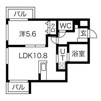 間取図 函館本線/手稲駅 徒歩8分 2階 築4年