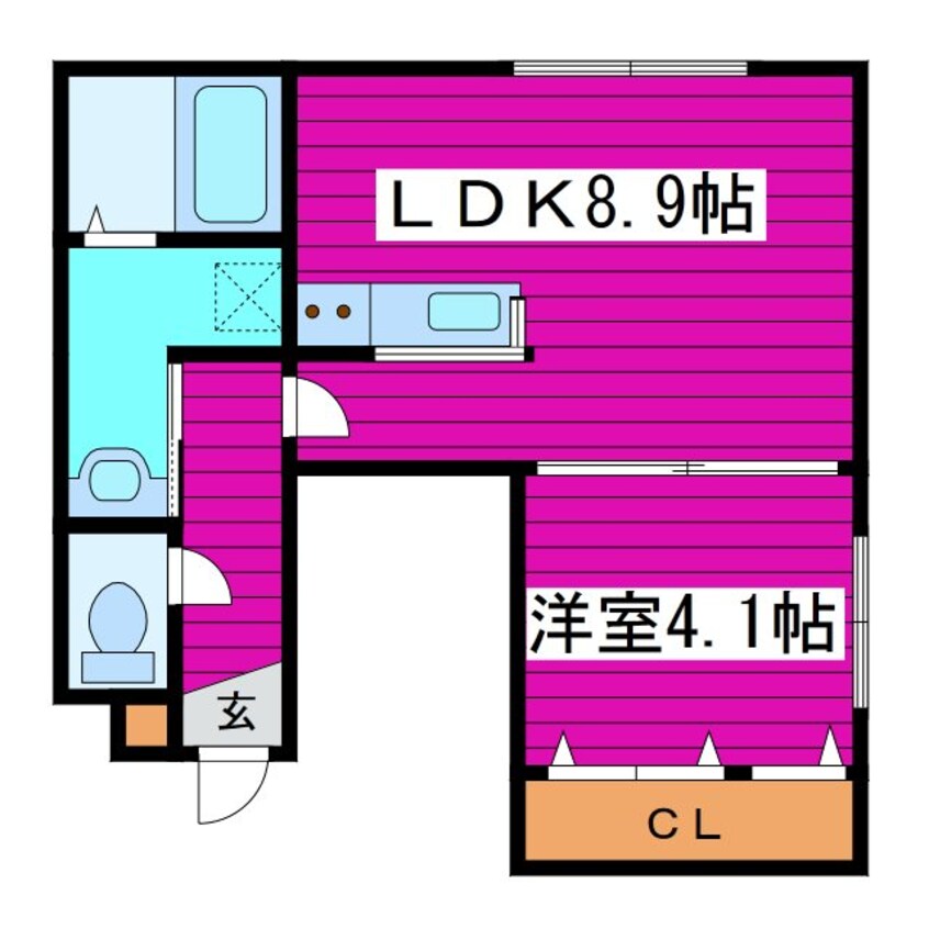 間取図 札沼線<学園都市線>/新琴似駅 徒歩3分 3階 築4年