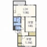 MOマンション 2LDKの間取り