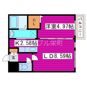 間取図 札沼線<学園都市線>/新琴似駅 徒歩1分 3階 築4年