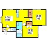 キャッスルリキ 2LDKの間取り