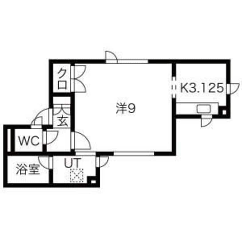 間取図 札沼線<学園都市線>/当別駅 徒歩13分 2階 築27年