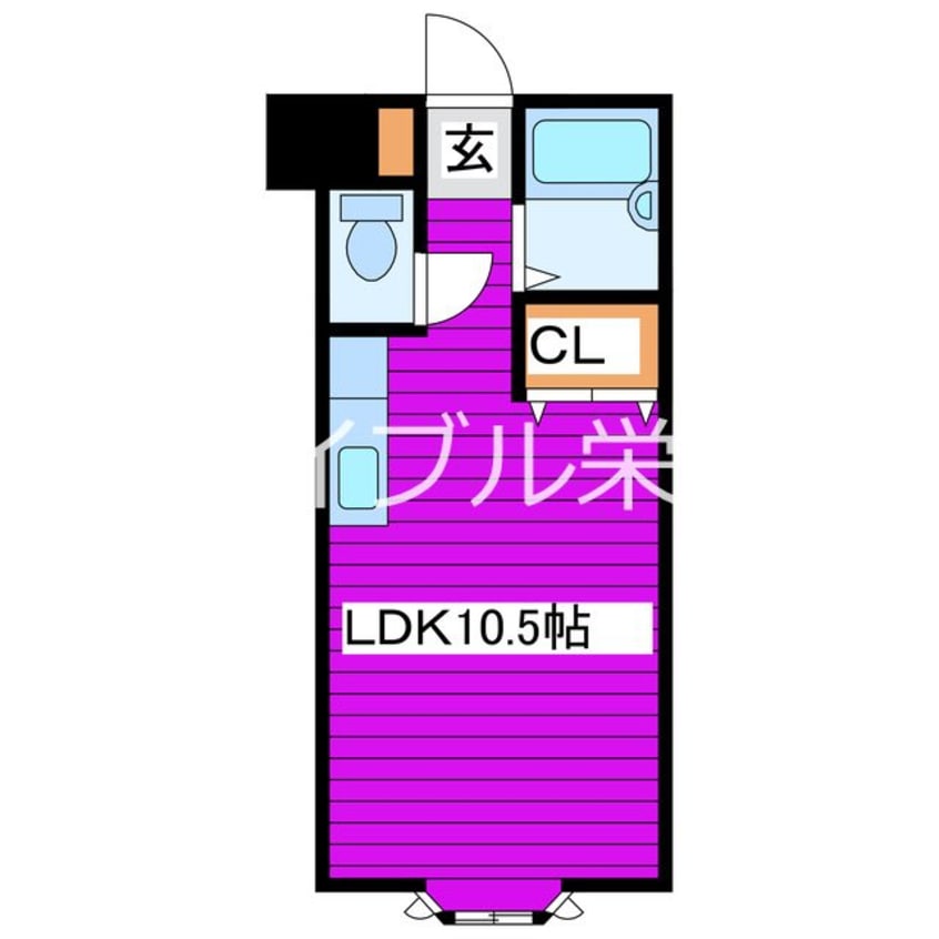 間取図 札沼線<学園都市線>/当別駅 徒歩3分 3階 築36年