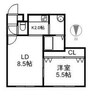 札幌市営地下鉄南北線/麻生駅 徒歩9分 2階 築17年 1LDKの間取り