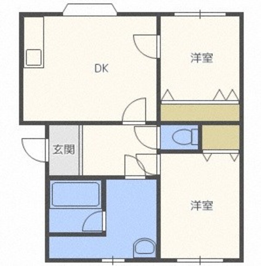 間取図 東79　北札苗線/東苗穂8条1丁目 2階 築26年