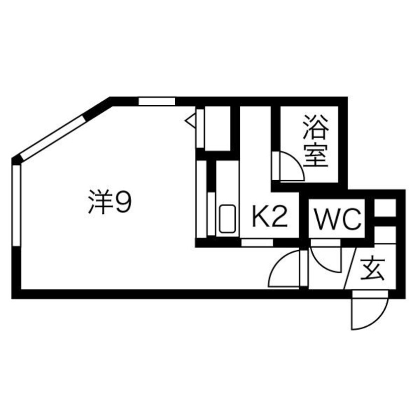 間取図 札幌市営地下鉄南北線/北３４条駅 徒歩2分 2階 築33年