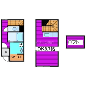 間取図 函館本線/手稲駅 徒歩36分 1-2階 築9年