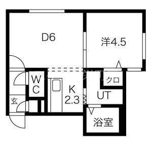 間取り図 函館本線/手稲駅 徒歩21分 1階 築18年