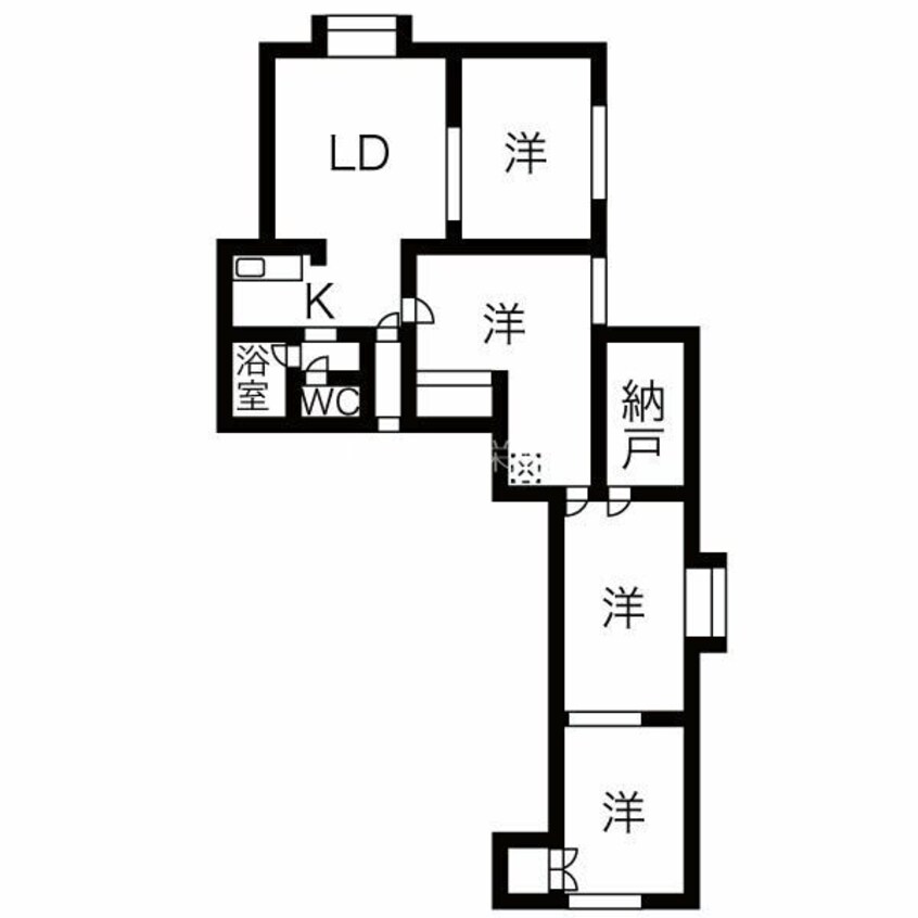 間取図 函館本線/星置駅 徒歩5分 2階 築31年