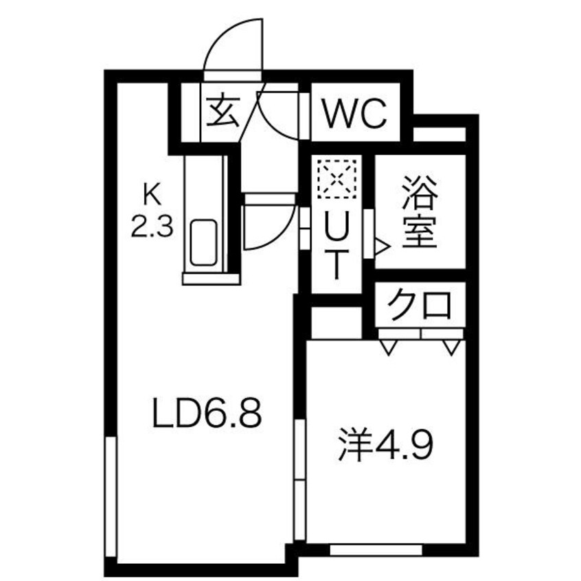 間取図 函館本線/手稲駅 徒歩5分 4階 築5年