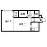 エフォート麻生 1DKの間取り