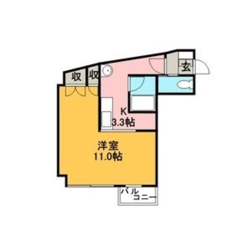 間取図 函館本線/手稲駅 徒歩2分 2階 築17年