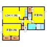 コンフォース篠路1 2LDKの間取り