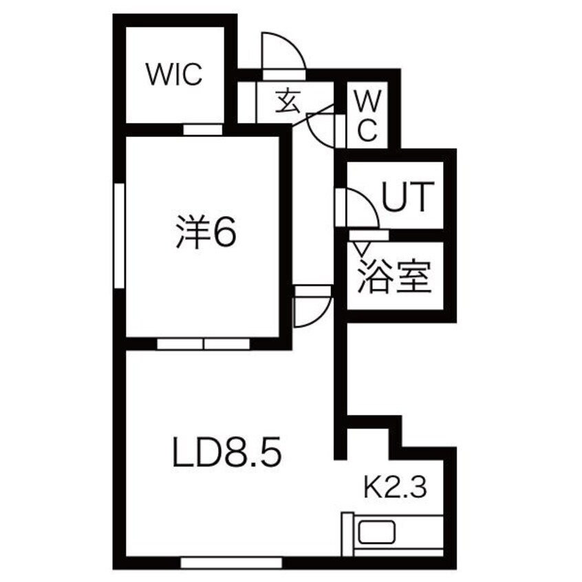 間取図 函館本線/手稲駅 徒歩2分 2階 築13年