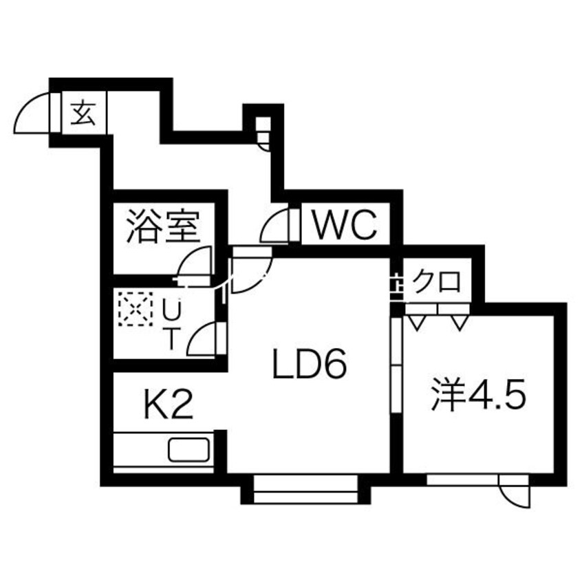 間取図 札幌市営地下鉄南北線/麻生駅 徒歩17分 2階 築18年