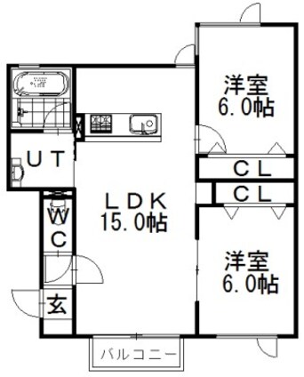 間取図 エル アリビオC棟