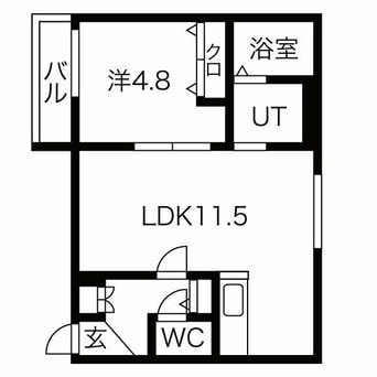 間取図 パークテラス新道東
