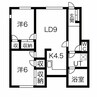 コーポ　ふみ 2LDKの間取り