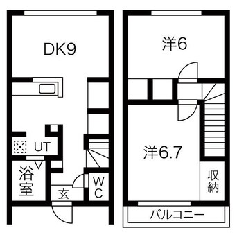 間取図 宮の沢3-5テラスハウス