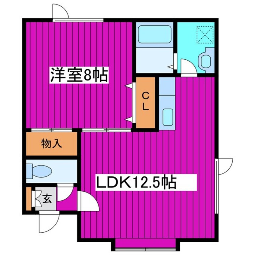 間取図 麻05　屯田線/新琴似12条14丁目 2階 築49年