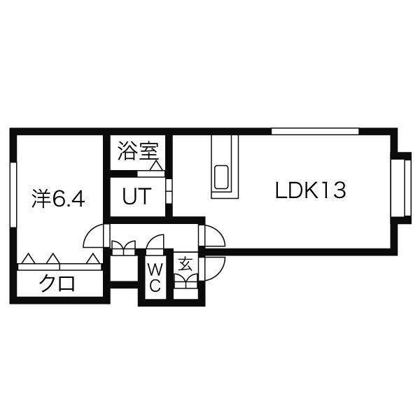 間取り図 札沼線<学園都市線>/新琴似駅 徒歩1分 1階 築18年