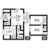 函館本線/稲積公園駅 徒歩10分 1-2階 築48年 3LDKの間取り